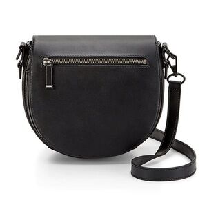 New ▶️ Rebecca Minkoff ◀️ Black Astor Saddle Bag Flap Open MSRP $295